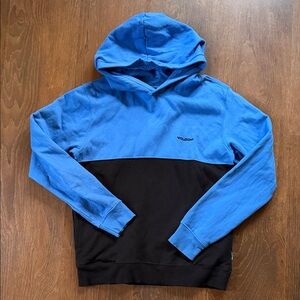 Volcom Blue and Black Two-Tone Pullover Hoodie